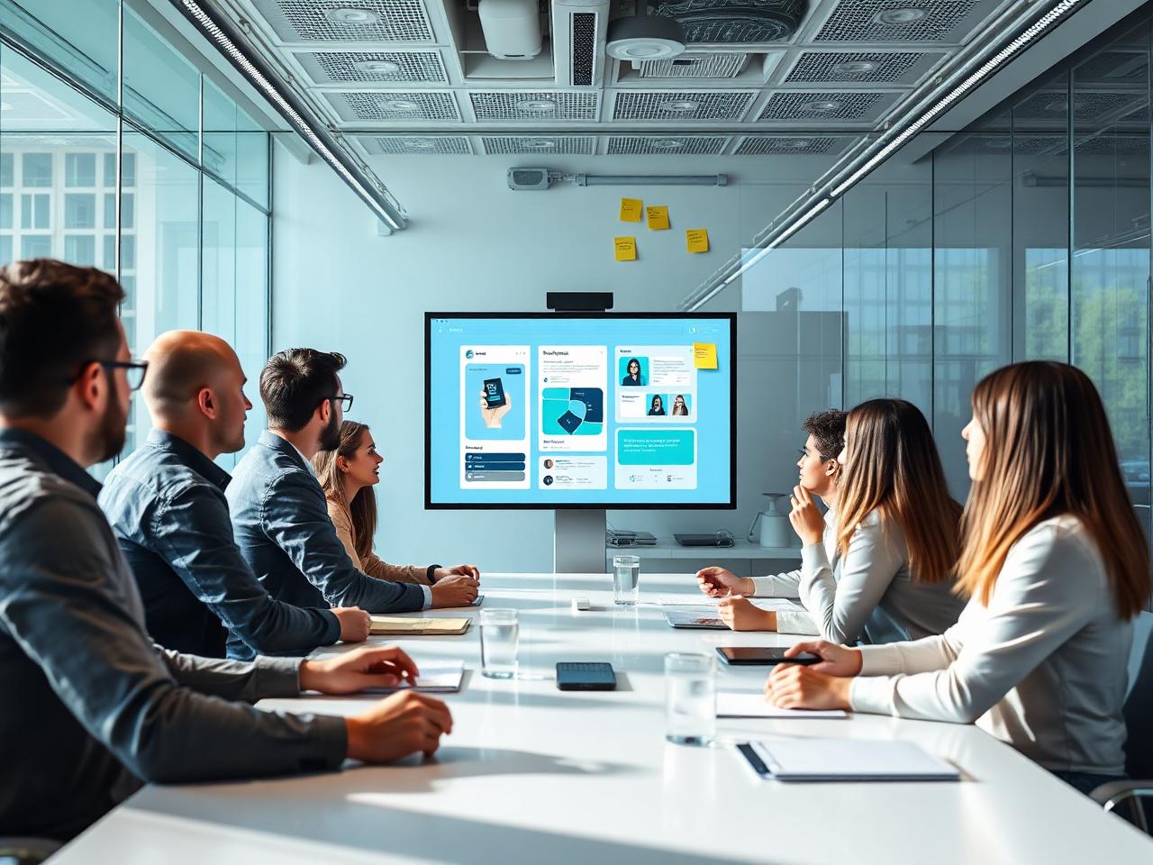 Digitalagentur-Team am Arbeitsplatz